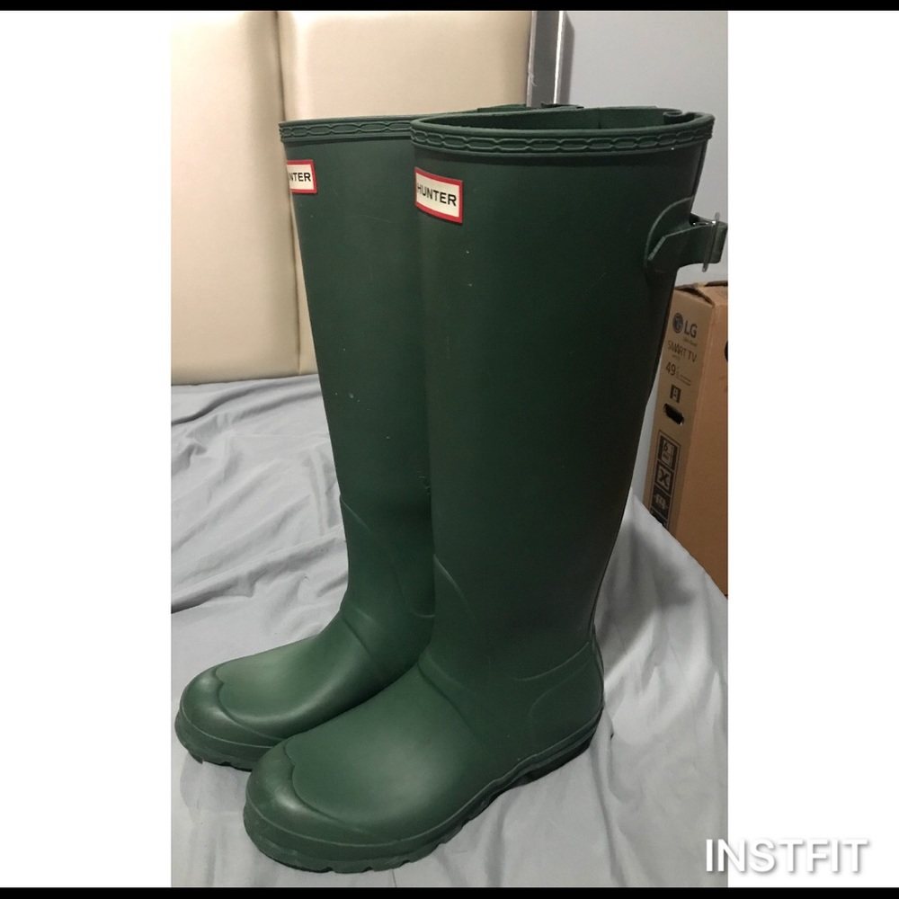 Green hunter boots